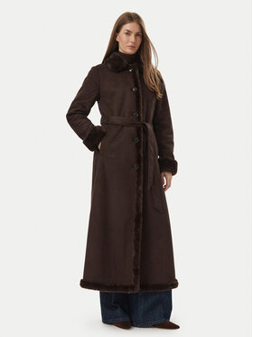 LAUREN RALPH LAUREN LAUREN RALPH LAUREN Kożuch sztuczny 297P23461001 Brązowy ciemny Regular Fit
