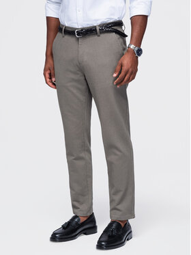 Ombre Ombre Chino kalhoty OM-PACP-0308 Tmavě béžová Slim Fit