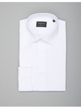 Borgio Borgio Koszula latteria_00359 Biały Slim Fit
