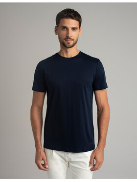 Borgio Borgio T-Shirt milan-g Granatowy Slim Fit