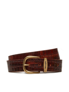 Wrangler Wrangler Pasek Męski Alligator 112358333 Brązowy