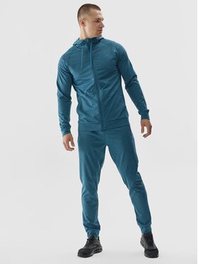 4F 4F Spodnie dresowe 4FWAW24TFTRM682-46M Zielony Regular Fit