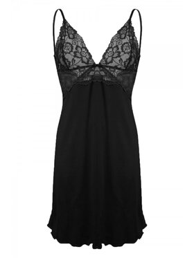 DKaren Lingerie DKaren Lingerie Halka Frederica Czarny Slim Fit