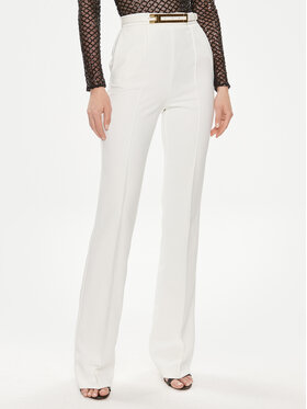 Elisabetta Franchi Elisabetta Franchi Riidest püksid PA-034-42E2-5981 Valge Regular Fit