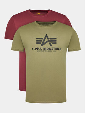 Alpha Industries Alpha Industries Komplet 2 t-shirtów Basic 106524 Kolorowy Regular Fit