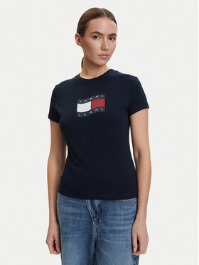 Tommy Jeans Tommy Jeans Tričko DW0DW22781 Tmavomodrá Regular Fit