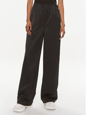 Calvin Klein Jeans Calvin Klein Jeans Kalhoty z materiálu Soft Crinkle J20J223122 Černá Relaxed Fit