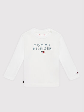 Tommy Hilfiger Tommy Hilfiger Bluse Baby Logo KN0KN01359 Weiß Regular Fit