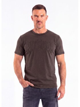 PITBULL PITBULL T-Shirt NORTON APP Brązowy Regular Fit