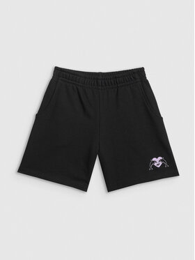 4F 4F Szorty sportowe POOLSIDE CLUB Czarny Regular Fit