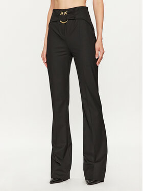 Pinko Pinko Kalhoty z materiálu Phanton 102263 A18G Černá Regular Fit