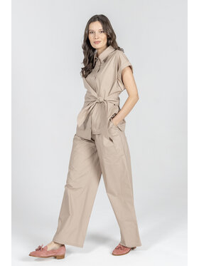 Deni Cler Milano Deni Cler Milano Bluzka T-DC-1227-F2-10-13-1 Beżowy Regular Fit
