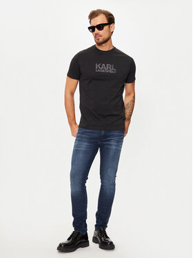 KARL LAGERFELD T-shirt 755077 544252 Crna Regular Fit