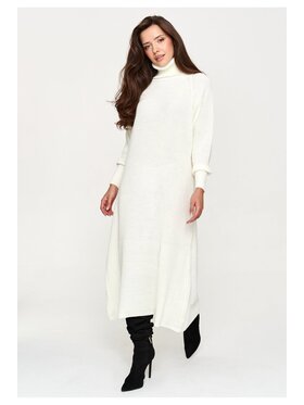 Makadamia Makadamia Sweter S181 Biały Loose Fit
