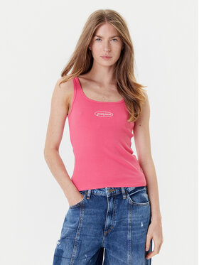 Guess Jeans Guess Jeans Top W5YP35 KA0H1 Różowy Regular Fit