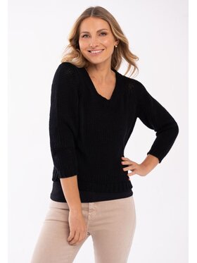 Volcano Volcano Sweter S-GEA Czarny Regular Fit