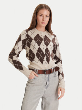 Vero Moda Vero Moda Pletena jopica Halo 10342792 Rjava Regular Fit
