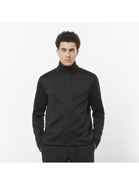 Salomon Salomon Bluza techniczna OUTLINE WARM FLEECE FZ M Czarny Regular Fit