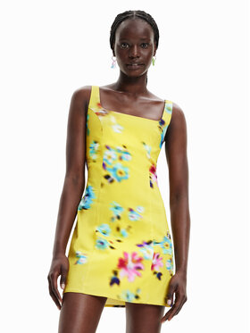 Desigual Desigual Ljetna haljina 23SWVW51 Žuta Slim Fit
