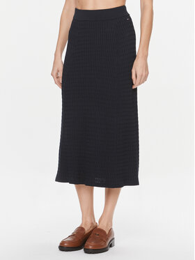 Tommy Hilfiger Tommy Hilfiger Midi szoknya WW0WW39934 Sötétkék Flare Fit