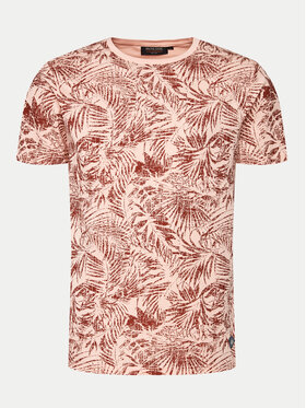 INDICODE INDICODE T-Shirt Palme 40-935 Różowy Regular Fit