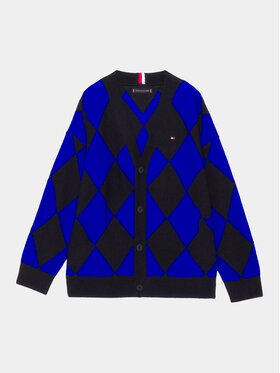 Tommy Hilfiger Tommy Hilfiger Kardigan KB0KB08622 Granatowy Regular Fit