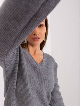 Merg Merg Sweter 241110 Szary Regular Fit