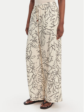 Seafolly Seafolly Pantaloni di tessuto Hothouse Flowers 55631-PA Beige Wide Leg