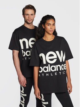 New Balance New Balance T-Shirt Unisex Athletics UT23505 Czarny Oversize
