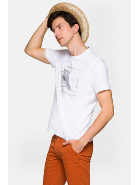 Lancerto Lancerto T-Shirt Leon TS073221000006 Biały Regular Fit