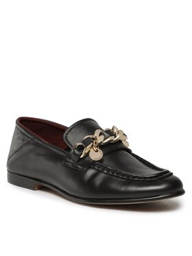 Tommy Hilfiger Tommy Hilfiger Loaferice Chain Loafer FW0FW06843 Crna