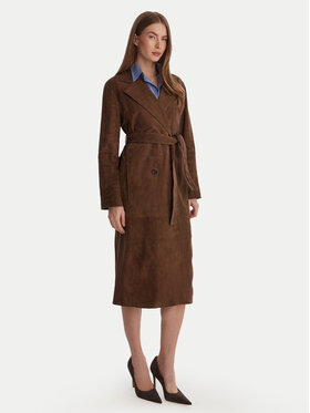 Marella Marella Bőr kabát Oblare 2613441091 Barna Regular Fit