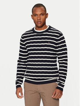 Tommy Hilfiger Tommy Hilfiger Sveter MW0MW33132 Modrá Relaxed Fit