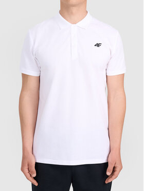 4F 4F Polo TPTSM0771-10 Biały Active Fit