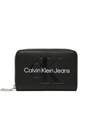 Calvin Klein Jeans Calvin Klein Jeans Mały Portfel Damski Sculpted Med Zip Around K60K610405 Czarny