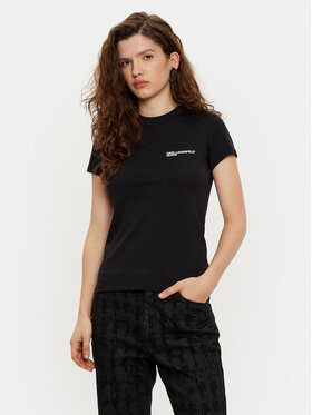 Karl Lagerfeld Jeans Karl Lagerfeld Jeans T-shirt A1W17004 Crna Slim Fit