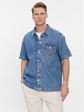Tommy Jeans Tommy Jeans cămașă de blugi DM0DM18957 Albastru Regular Fit