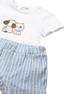 Mayoral Mayoral Komplet majica in kratke hlače 1276 Svetlo modra Regular Fit