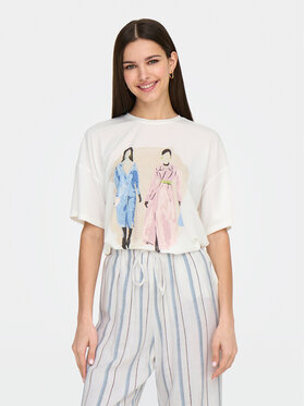 ONLY ONLY Tricou Melina 15342876 Alb Regular Fit