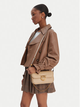 PINKO PINKO Kabelka Love Box Baguette Al 25-26 PLTT 105083 A26L Béžová