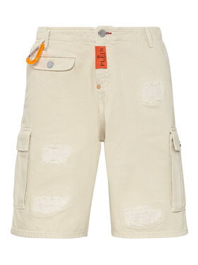 PHILIPP PLEIN PHILIPP PLEIN Pantaloncini di jeans 5179 Beige Regular Fit