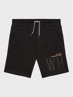 Coccodrillo Coccodrillo Pantaloni scurți sport WC2120501LOK Negru Regular Fit