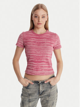 Guess Guess Póló W6RP42 KCTT1 Rózsaszín Regular Fit