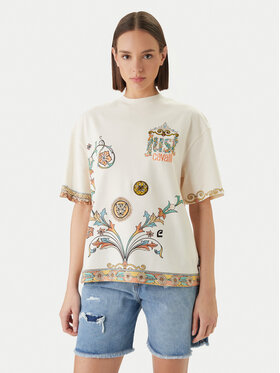 Just Cavalli Just Cavalli T-Shirt 80PAHE08 CJ118 Biały Regular Fit