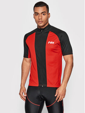 FDX Dviratininko marškinėliai Race Strip 1080 Raudona Slim Fit