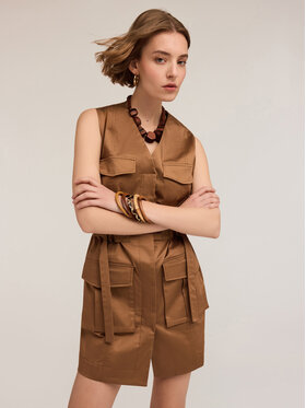 Motivi Motivi Vestito da giorno 7090W001493N012 Marrone Regular Fit