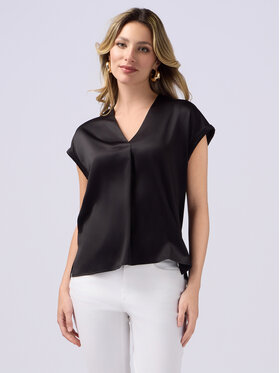 Oltre Oltre Bluzka G268J003984N033 Czarny Regular Fit