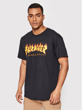 Thrasher Thrasher T-Shirt Godzilla Flame Czarny Regular Fit
