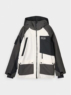 4F 4F Kurtka snowboardowa 4FWAW24TTJAM511-11S Biały Regular Fit