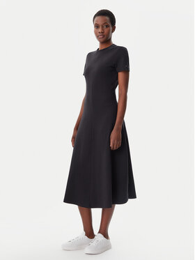 Tommy Hilfiger Tommy Hilfiger Rochie de zi WW0WW44547 Negru Regular Fit